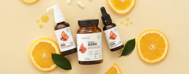 Witaminy ADEK Aura Herbals w formie kropli