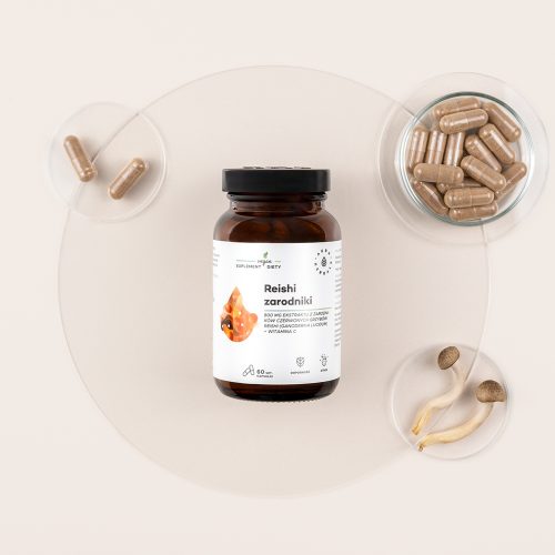 Reishi zarodniki 800 mg + witamina C, kapsułki 60 szt.