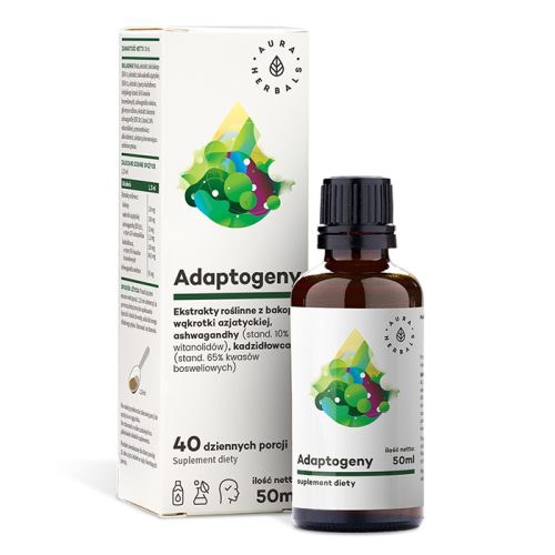 Adaptogeny - naturalne ekstrakty roślinne, 50 ml