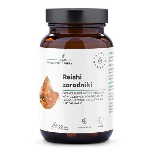Reishi zarodniki 800 mg + witamina C, kapsułki 60 szt.