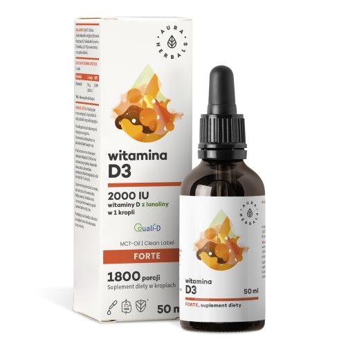 Witamina D3 Forte 2000 IU olej MCT, krople 50 ml