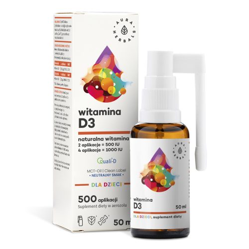Witamina D3 dla dzieci, olej MCT, 50 ml