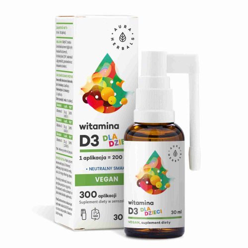 Witamina D3 vegan dla dzieci, aerozol 30 ml