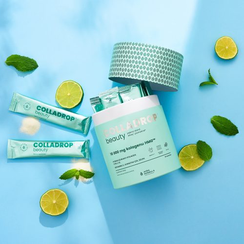Colladrop® Beauty, kolagen HMG™ 10000 mg, mojito, saszetki 30 szt. kolagen na skórę włosy i paznokcie