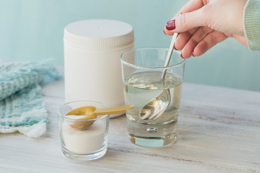 Czysty kolagen (kolagen naturalny) w postaci kolagenu hydrolizowanego stosowany w głębokich niedoborach kolagenu