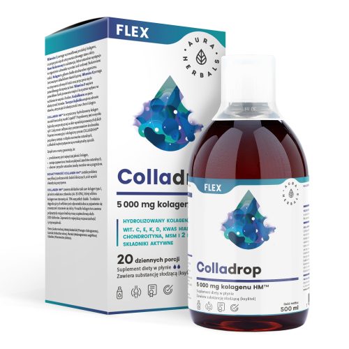 Colladrop Flex, kolagen morski 5000 mg, płyn 500 ml
