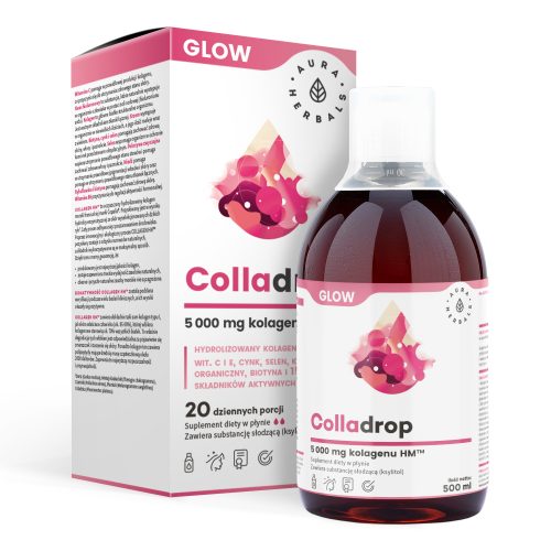 Colladrop Glow, kolagen morski 5000 mg, płyn 500 ml