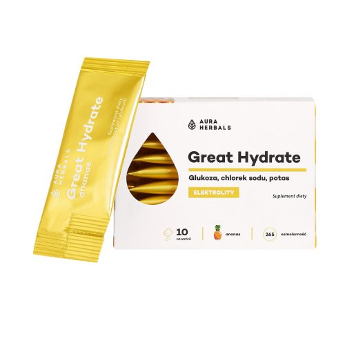 Great Hydrate, elektrolity ananas, saszetki 10 szt.