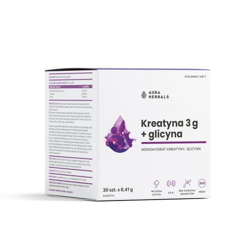 Kreatyna 3 g, monohydrat + glicyna, saszetki 30 szt.