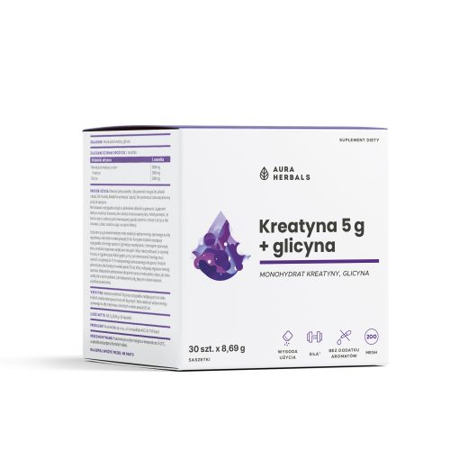 Kreatyna 5 g, monohydrat + glicyna, saszetki 30 szt.