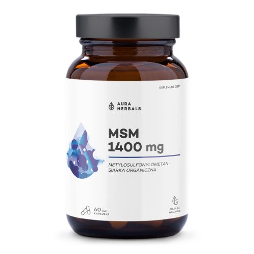 MSM 1400 mg, siarka organiczna, kapsułki 60 szt.