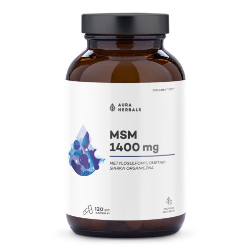 MSM 1400 mg, siarka organiczna, kapsułki 120 szt.