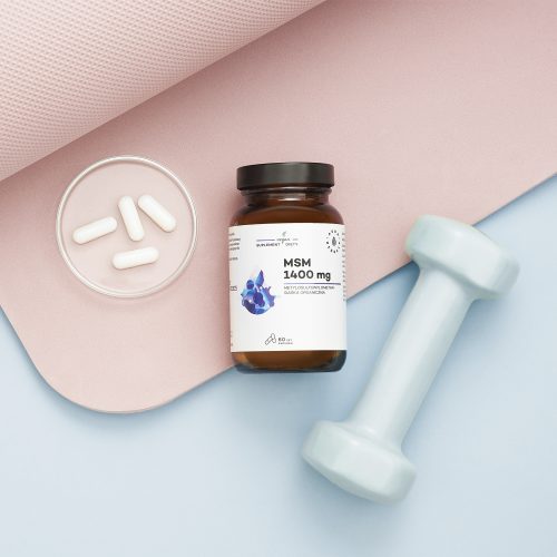 MSM 1400 mg, siarka organiczna, kapsułki 60 szt.
