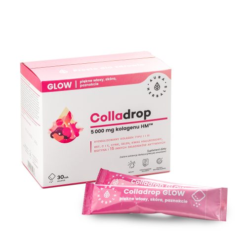 Colladrop Glow, kolagen morski 5000 mg, saszetki 30 szt.