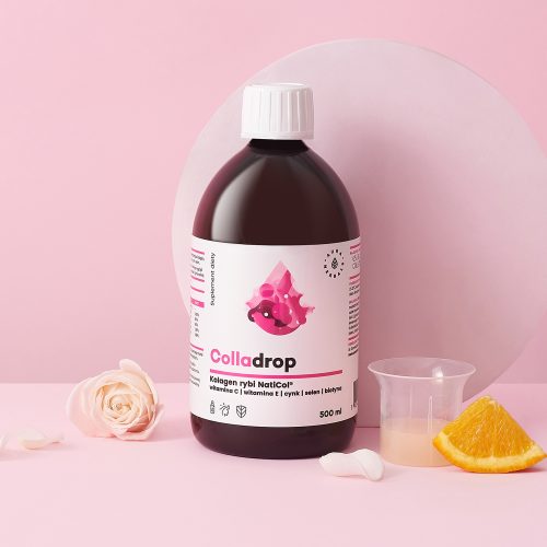 Colladrop, Kolagen rybi NatiCol + witamina C, płyn 500 ml