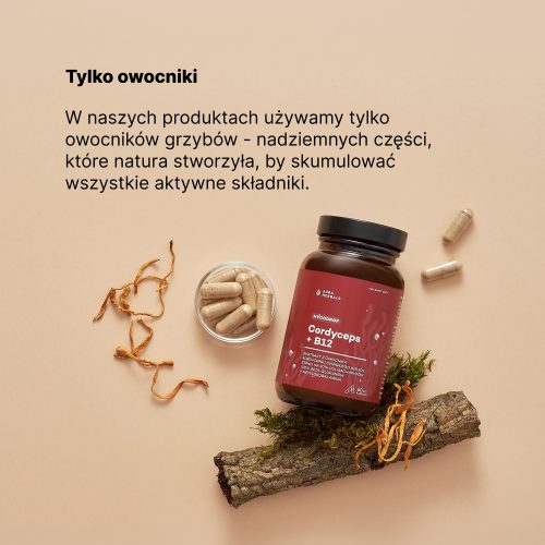 Mycodrop, Cordyceps 30:1 + B12, 30% beta-glukan, kapsułki 60 szt.