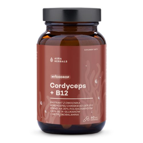 Mycodrop, Cordyceps 30:1 + B12, 30% beta-glukan, kapsułki 60 szt.