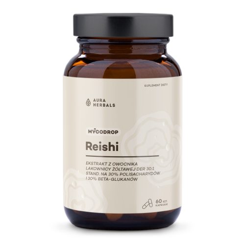 Mycodrop, Reishi 30:1, 30% beta-glukan, kapsułki 60 szt.