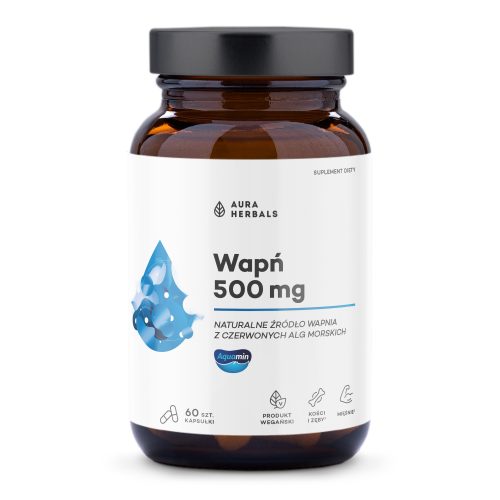 Wapń 500 mg, Aquamin, kapsułki 60 szt.