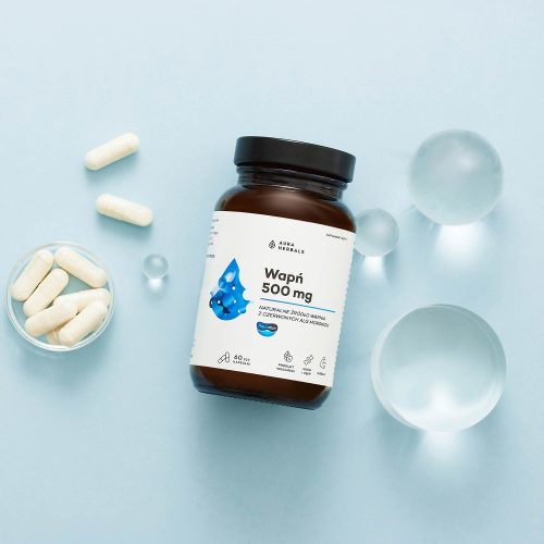 Wapń 500 mg, Aquamin, kapsułki 60 szt.