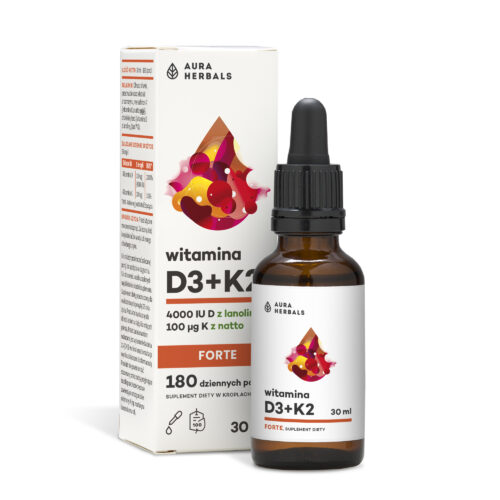 Witamina D3 4000 IU + K2 FORTE, krople 30 ml