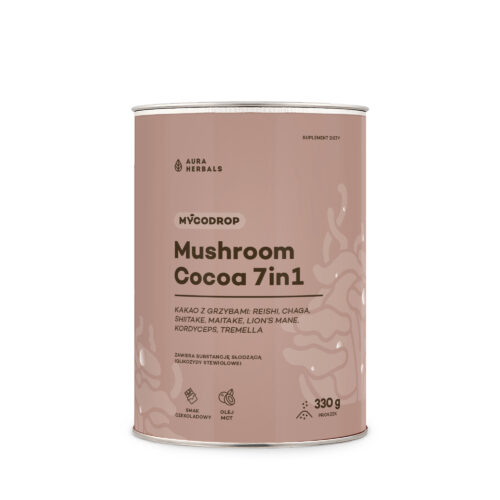 Kakao grzybowe Mycodrop Cocoa, kakao z grzybami 7 in 1, proszek 330 g