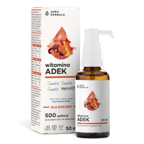 Witamina ADEK dla rodziny, MCT, krople 50 ml