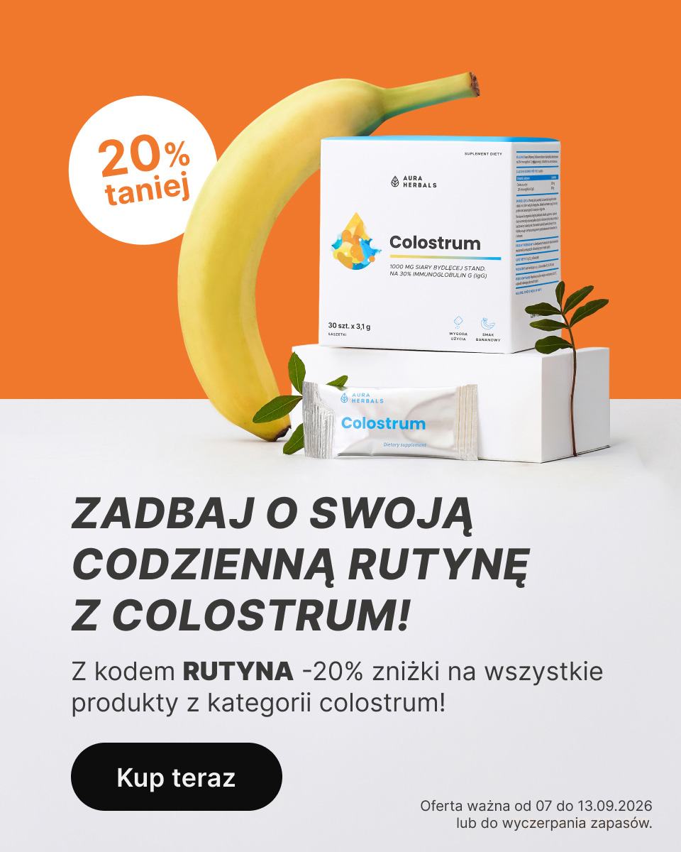 Obok banana widnieje pudełko i saszetka z produktem „slider mobile_480x600_ebook”, a obok nich tekst informujący o 20-procentowej zniżce na produkty „slider mobile_480x600_ebook” przy użyciu kodu RUTYNA.