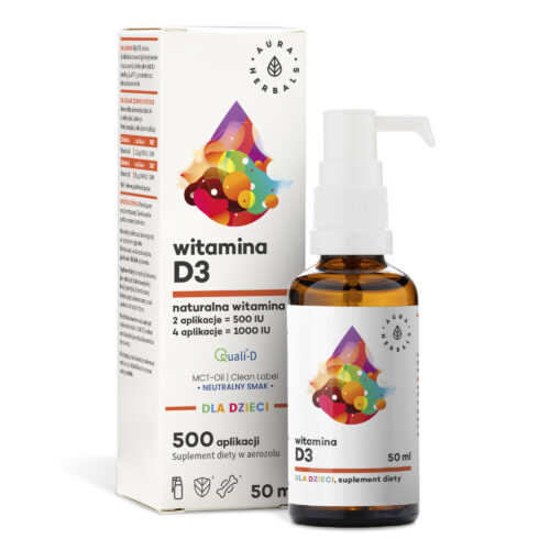 Witamina D3 dla dzieci, MCT, aerozol 50 ml