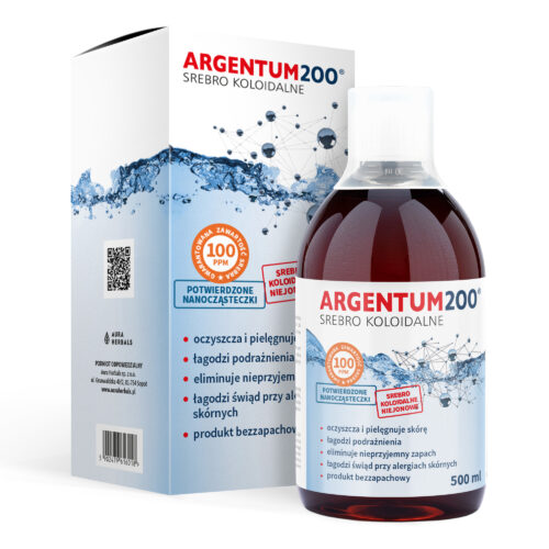 Srebro Koloidalne 100 ppm, Argentum200, tonik 500 ml