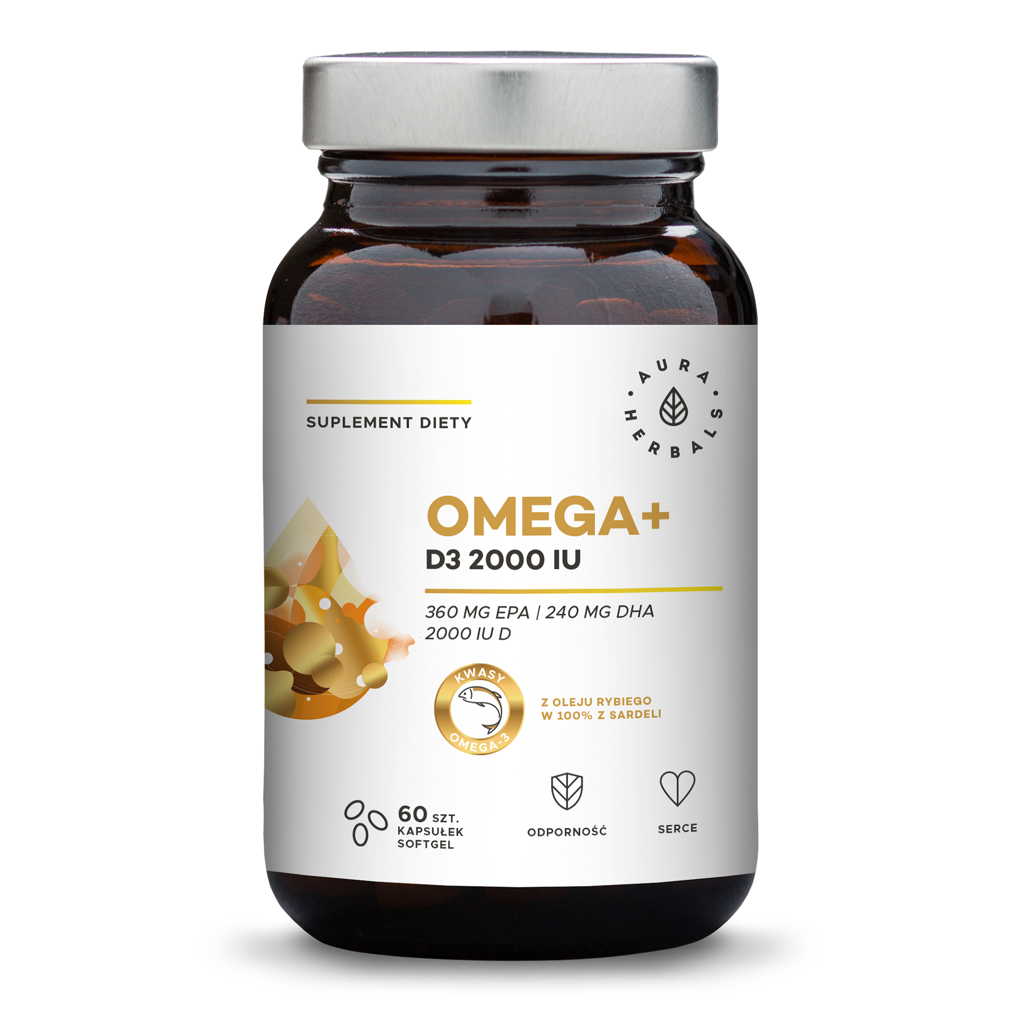 Olej rybi z sardeli z zawartością kwasów Omega-3 + naturalna witamina D